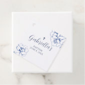 Blue Botanical Floral Baptism Geschenkanhänger (Beispiel)