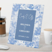 Blue Botanical Florals Wedding Cards & Gifts Sockelschild (In Situ)