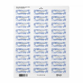 Blue Botanical Navy Frame Wedding Address (Vorne)