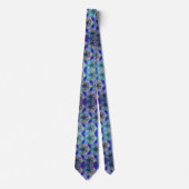 Blue Botanical Neck Tie Krawatte (Vorderseite)