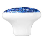 Blue Botanical Shibori Keramikknauf (Seitenansicht)