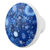 Blue Botanical Shibori Keramikknauf (Rechts)