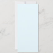 Blue Botanical Wedding Dinner Menu Card Einladung (Rückseite)