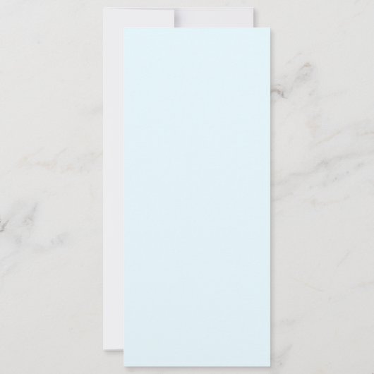 Blue Botanical Wedding Dinner Menu Card Einladung (Rückseite)