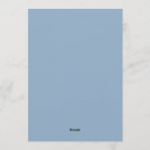 Blue Botanical Whimsy Wedding Einladung (Rückseite)