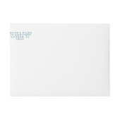 Blue Botanical Wraparound Address Label (Vorderseite)