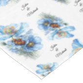 Blue  Botanical  Wreath Wedding Decor Newlyweds Tischdecke (Schrägansicht)