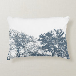 Blue Bottom Trees Boho Dekokissen