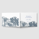 Blue Bottom Trees Boho Wedding Gästebuch (Voll)
