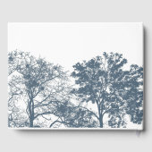 Blue Bottom Trees Boho Wedding Gästebuch (Rückseite)