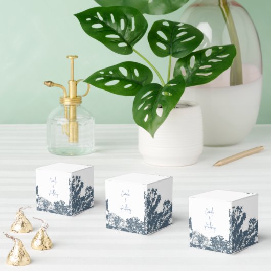 Blue Bottom Trees Boho Wedding Geschenkschachtel (Zahlreiche)