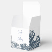 Blue Bottom Trees Boho Wedding Geschenkschachtel (Geöffnet)