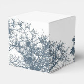 Blue Bottom Trees Boho Wedding Geschenkschachtel (Rückseite)