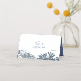 Blue Bottom Trees Boho Wedding Platzkarte