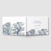 Blue Bottom Trees Tropical Boho Hochzeit Gästebuch (Voll)