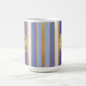 Blue Bougie Stripes Personalisiert Kaffee Tasse (Mittel)