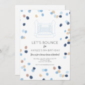 Blue Bounce House Party laden Einladung (Vorne/Hinten)