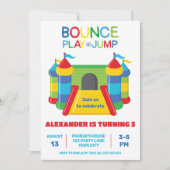 BLUE BOUNCE PLAY UND JUMP INVITATION ANKÜNDIGUNG (Vorderseite)