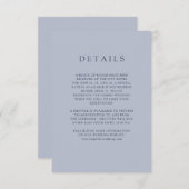 Blue Bouquet | Angaben zum Hochzeitgast Begleitkarte (Vorne/Hinten)