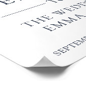 Blue Bouquet | Begrüßung von Aquarellblumen Poster (Ecke)