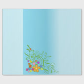 Blue Bouquet Geschenkpapier (Flach)