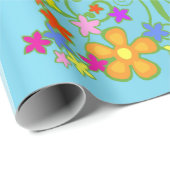Blue Bouquet Geschenkpapier (Rolleneckpunkt)