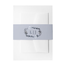 Blue Bouquet | Hochzeit von Wasserfarben Einladungsbanderole