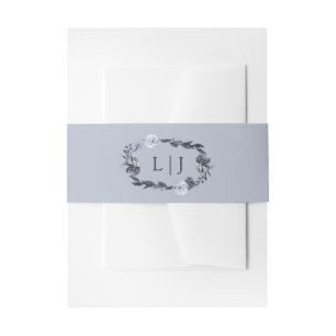 Blue Bouquet   Hochzeit von Wasserfarben Einladungsbanderole