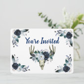 Blue Bouquet mit 5 Zoll x 7 Zoll Einladungen (Stehend Vorderseite)