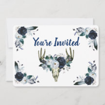 Blue Bouquet mit 5 Zoll x 7 Zoll Einladungen