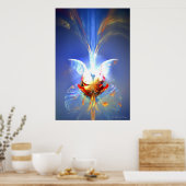 Blue Bouquet Poster (Küche)