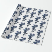 Blue Bouquet Summer Wrapping Paper Geschenkpapier (Ungerollt)