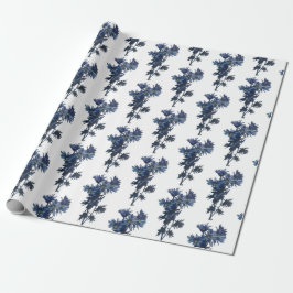 Blue Bouquet Summer Wrapping Paper Geschenkpapier