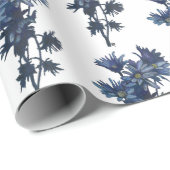 Blue Bouquet Summer Wrapping Paper Geschenkpapier (Rolleneckpunkt)