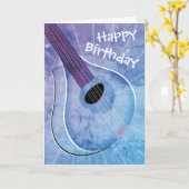 Blue Bouzouki Art Birthday Card Karte (Gelbe Blume)