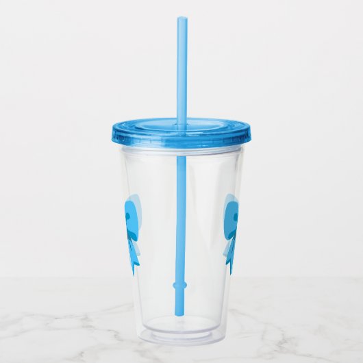 Blue Bow Acryltrinkbecher (Rechts)