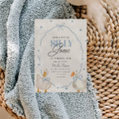 Blue Bow Albern Gänse Coquette Geburtstag Einladung