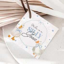 Blue Bow Albern Gänse Coquette Geburtstag Geschenkanhänger