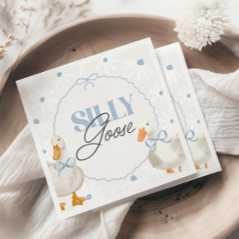 Blue Bow Albern Gänse Coquette Geburtstag Serviette