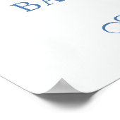 Blue Bow Baby Boy Dusche Begrüßungszeichen Poster (Ecke)
