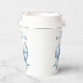Blue Bow Baby Boy Elegant Baby Shower Paper Cups Pappbecher (Rechts)