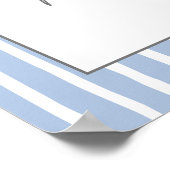 Blue Bow Baby Dusche Begrüßungszeichen Poster (Ecke)