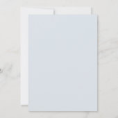 Blue Bow Baby Dusche Einladung (Rückseite)