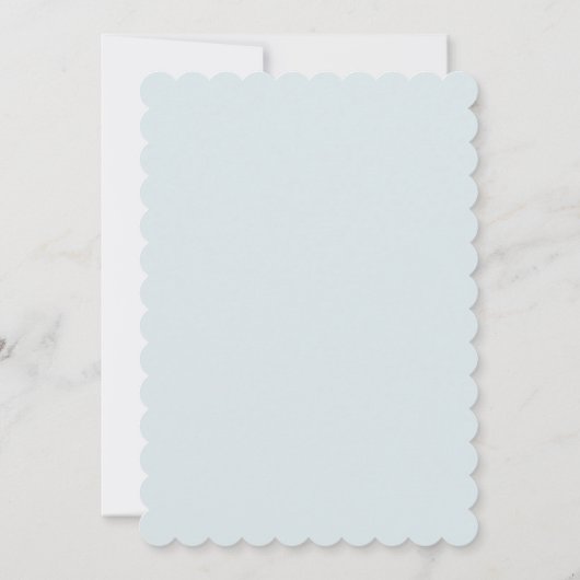 Blue Bow Baby Dusche Einladung (Rückseite)