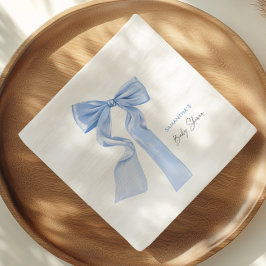 Blue Bow Baby Dusche Eleganpapier Serviette