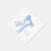 Blue Bow Baby Dusche Eleganpapier Serviette (Ecke)