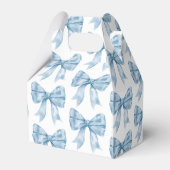 Blue Bow Baby Dusche Geschenkschachtel (Rückseite)