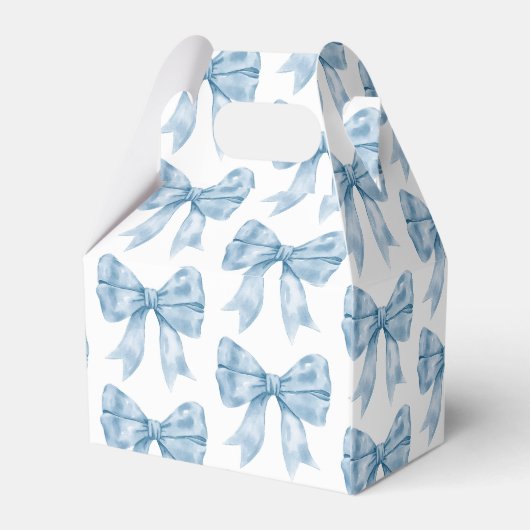 Blue Bow Baby Dusche Geschenkschachtel (Rückseite)