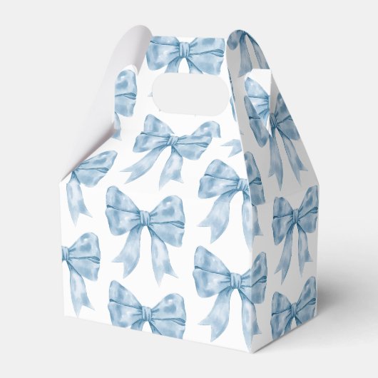 Blue Bow Baby Dusche Geschenkschachtel (Vorderseite)