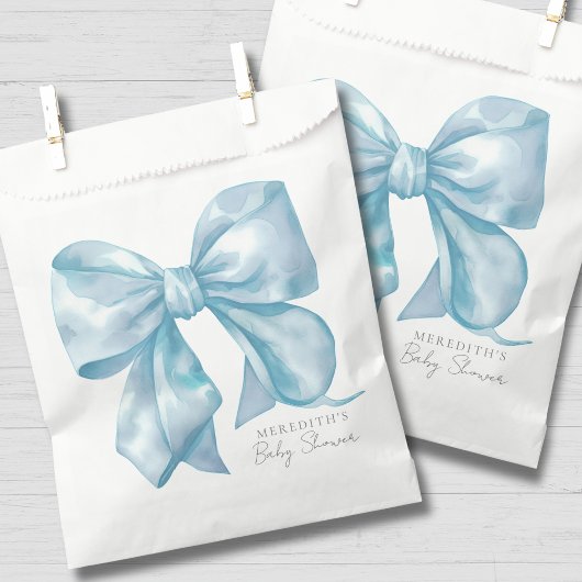 Blue Bow Baby Dusche Geschenktütchen